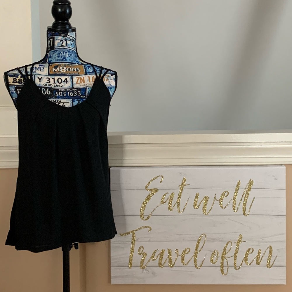 NWOT Express Strappy Pleated Tank Top